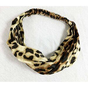 Eugenia Kim Silk Headband Leopard Jaguar Cheetah Animal Print Elastic Back